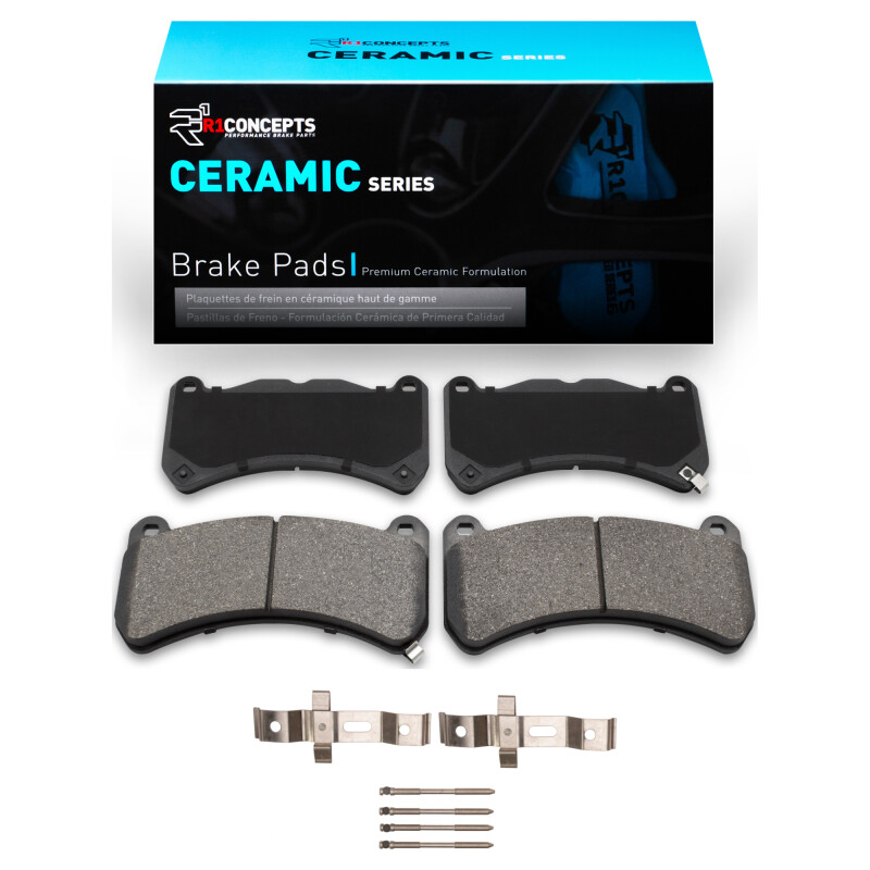 Lexus IS F Brake Pads - Front - R1 Concepts - R1 Ceramic Pads & Hardware Kit - `08-`25